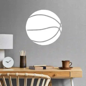 Basketball shape wall stickers white