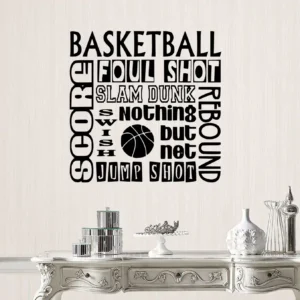 Basketball words wall stickers