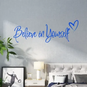 Believe in Yourself Wall Stickers Blue | Stickers on Wall