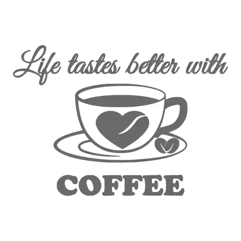 Better Coffee Wall Stickers Dark Grey | Stickers on Wall