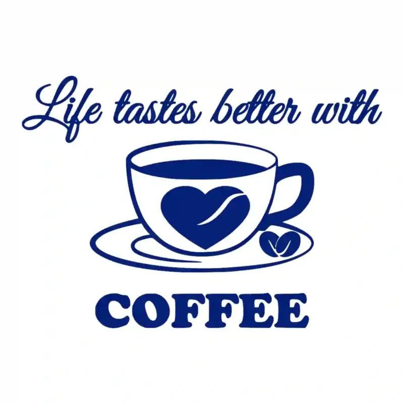 Better Coffee Wall Stickers Medium Blue | Stickers on Wall