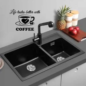 Better coffee wall stickers pure black