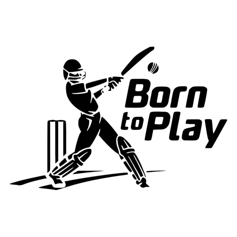 Born Cricket Wall Stickers Black | Stickers on Wall