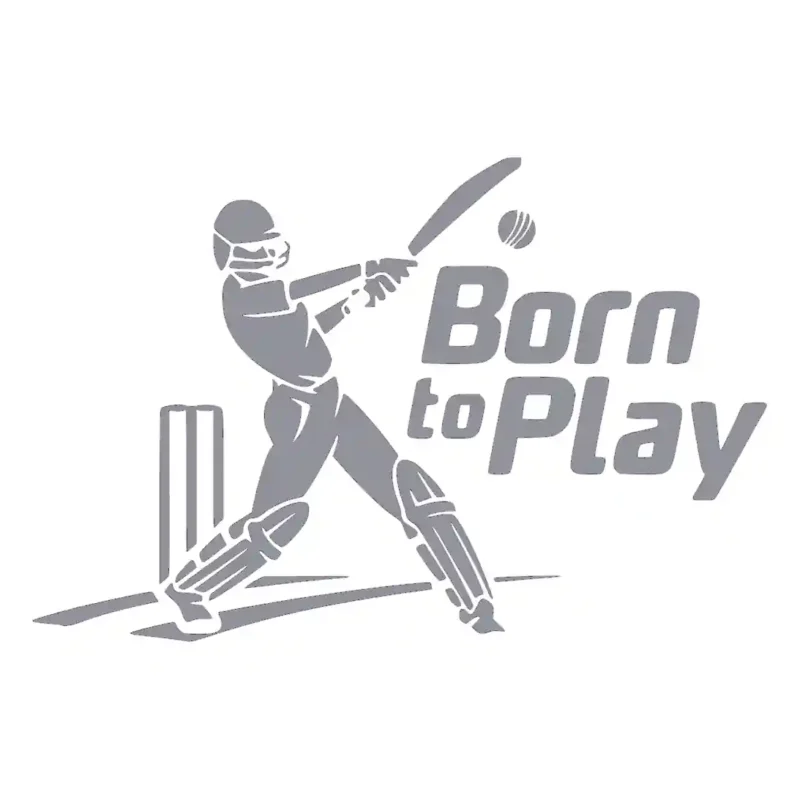 Born Cricket Wall Stickers Silver | Stickers on Wall