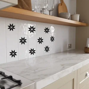 Bright star wall stickers pure black