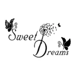 Butterfly Sweet Dreams Wall Stickers Black | Stickers on Wall