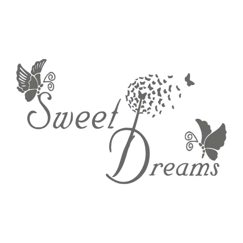 Butterfly Sweet Dreams Wall Stickers Dark Grey | Stickers on Wall