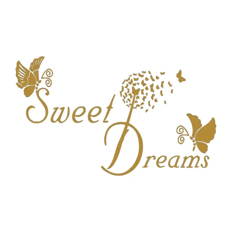 Butterfly Sweet Dreams Wall Stickers Gold | Stickers on Wall
