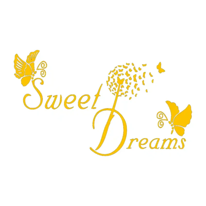 Butterfly Sweet Dreams Wall Stickers Golden Yellow | Stickers on Wall
