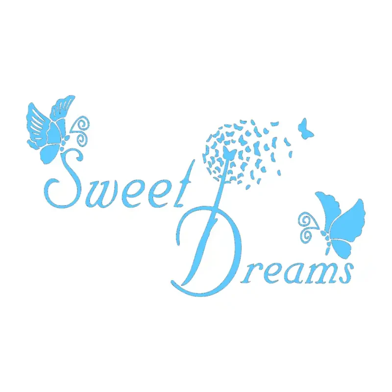 Butterfly Sweet Dreams Wall Stickers Light Blue | Stickers on Wall