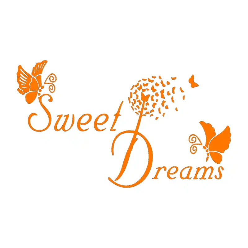 Butterfly Sweet Dreams Wall Stickers Orange | Stickers on Wall