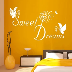 Butterfly sweet dreams wall stickers pure white