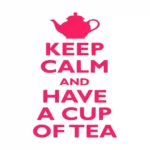 Calm Tea Wall Stickers Hot Pink | Stickers on Wall
