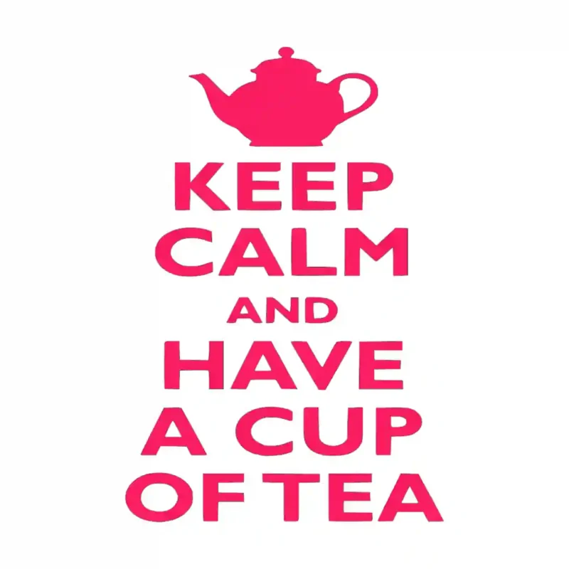 Calm Tea Wall Stickers Hot Pink | Stickers on Wall
