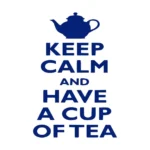 Calm Tea Wall Stickers Medium Blue | Stickers on Wall