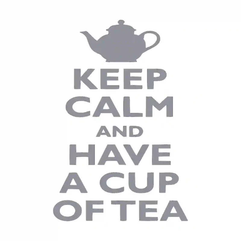 Calm Tea Wall Stickers Silver | Stickers on Wall
