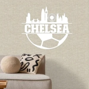 Chelsea football wall stickers white