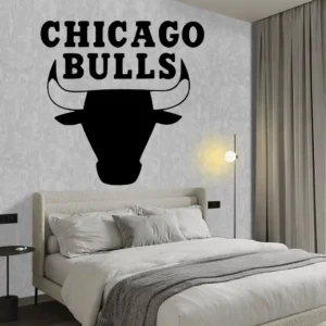 Chicago bulls wall stickers dark black