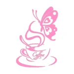 Coffee and Butterfly Wall Stickers Bubblegum | Stickers on Wall