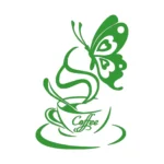 Coffee and Butterfly Wall Stickers Mid Green | Stickers on Wall