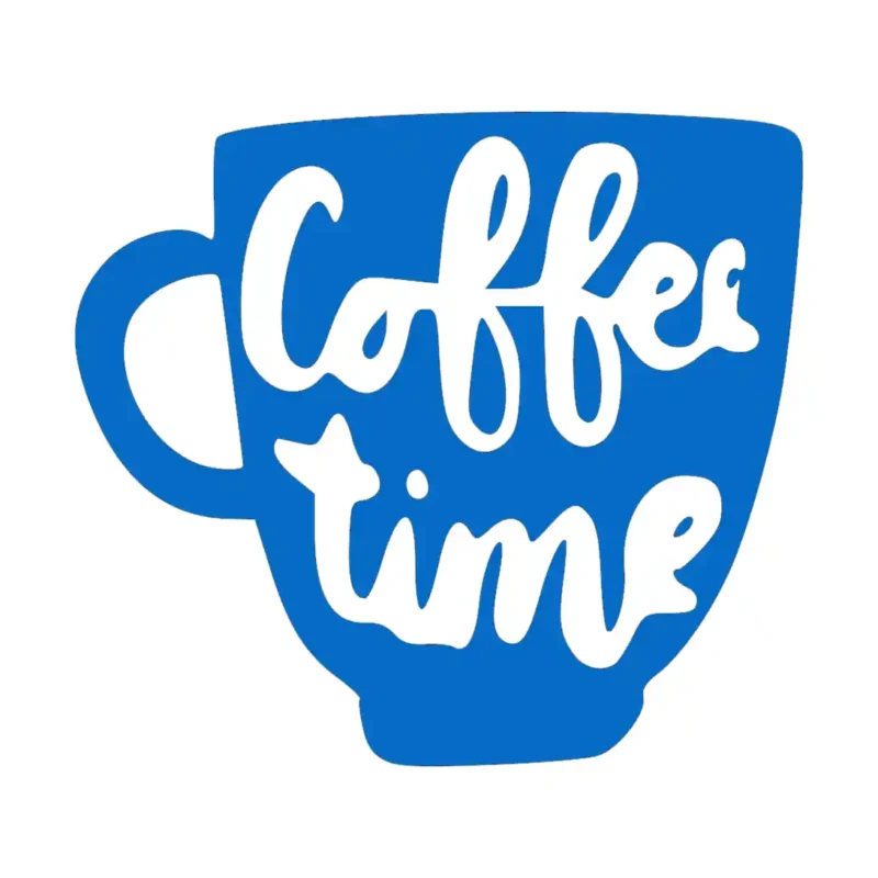 Coffee Time Wall Stickers Azure Blue | Stickers on Wall