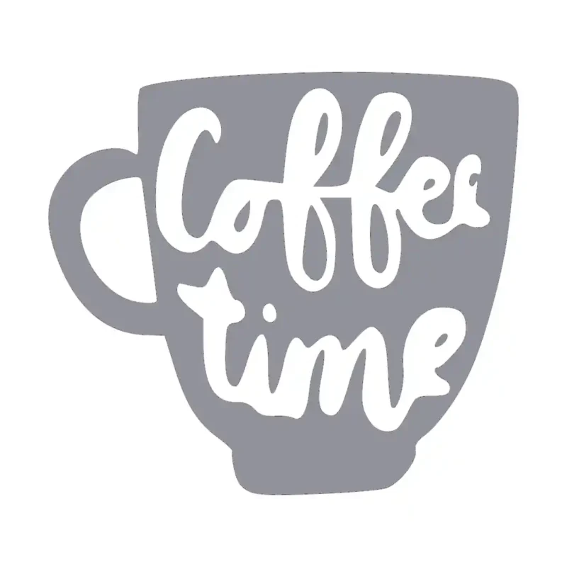 Coffee Time Wall Stickers Silver | Stickers on Wall