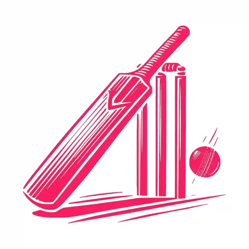 Cricket Bat Wall Stickers Hot Pink | Stickers on Wall