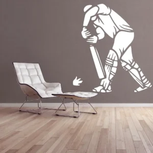 Cricket defense wall stickers white