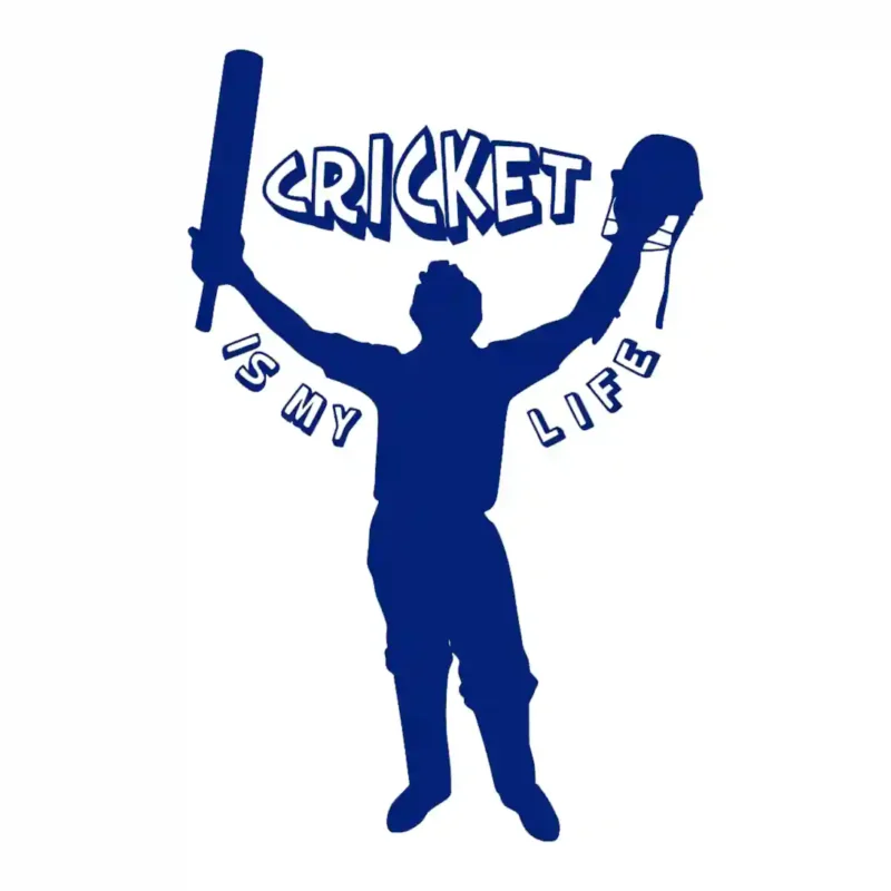 Cricket Life Wall Stickers Medium Blue | Stickers on Wall