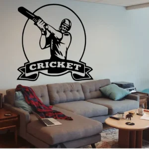 Cricket logo wall stickers pure black