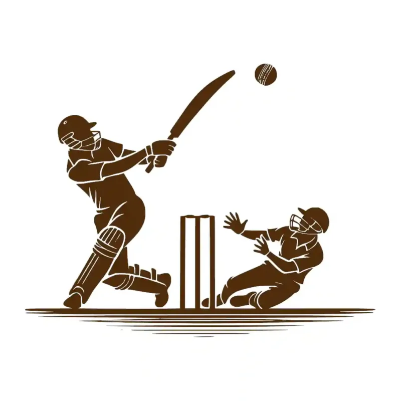 Cricket Match Wall Stickers Brown | Stickers on Wall