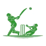 Cricket Match Wall Stickers Mid Green | Stickers on Wall