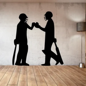 Cricket partners wall stickers dark black