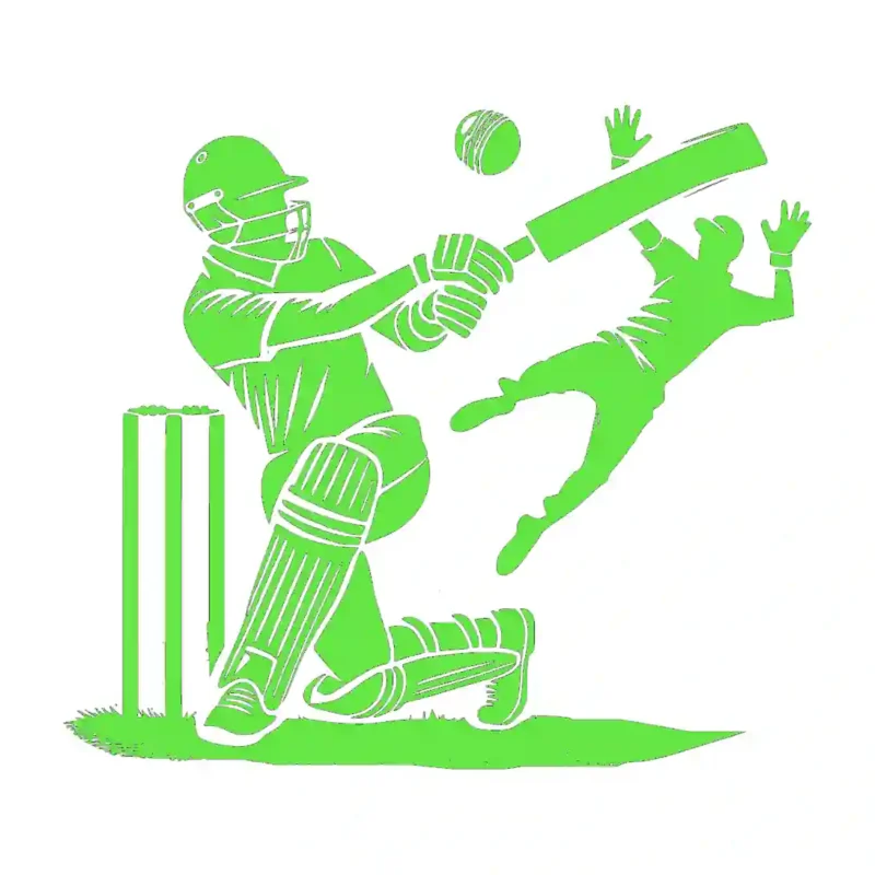 Cricket Play Wall Stickers Apple Green | Stickers on Wall