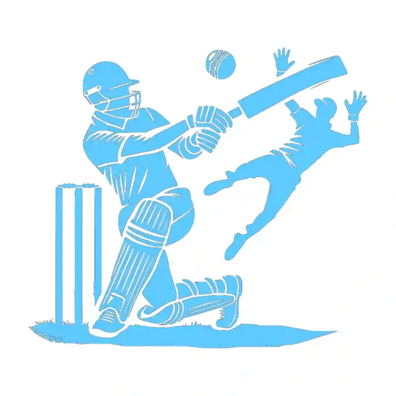 Cricket Play Wall Stickers Light Blue | Stickers on Wall