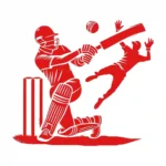Cricket Play Wall Stickers Red | Stickers on Wall