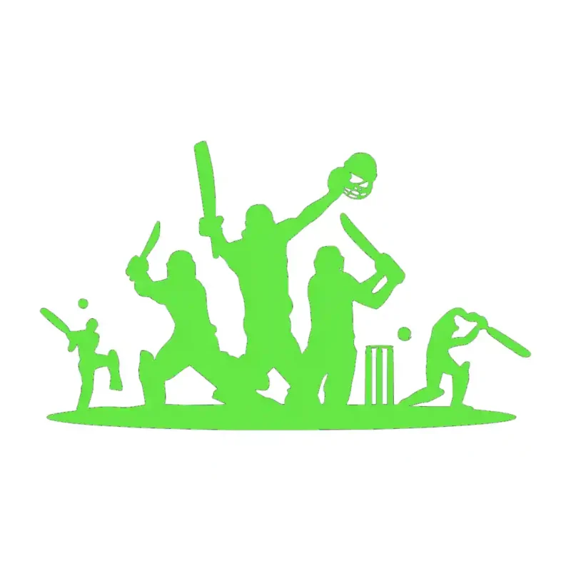 Cricket Players Wall Stickers Apple Green | Stickers on Wall