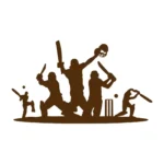 Cricket Players Wall Stickers Brown | Stickers on Wall