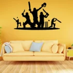 Cricket Players Wall Stickers Pure Black | Stickers on Wall