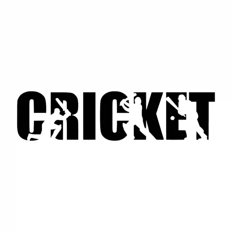 Cricket Text Wall Stickers Black | Stickers on Wall