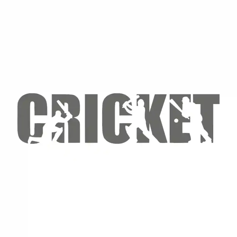 Cricket Text Wall Stickers Dark Grey | Stickers on Wall