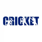 Cricket Text Wall Stickers Medium Blue | Stickers on Wall