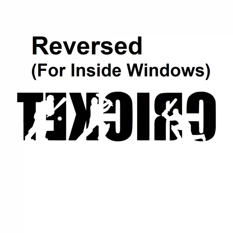Cricket Text Wall Stickers Reversed | Stickers on Wall