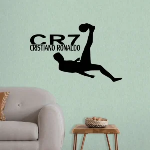 Cristiano ronaldo football wall stickers pure black
