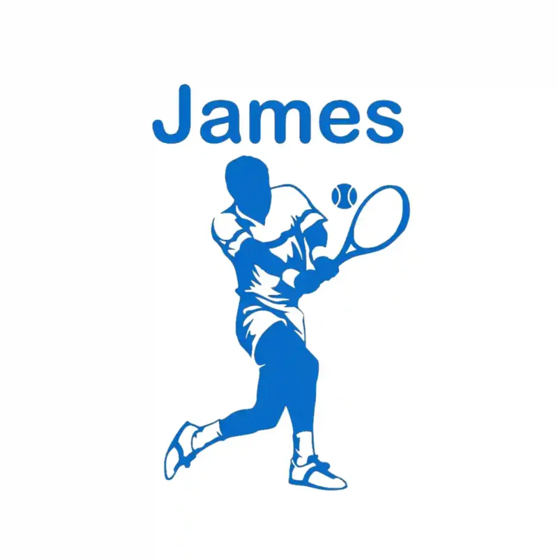 Custom Tennis Wall Stickers Azure Blue | Stickers on Wall