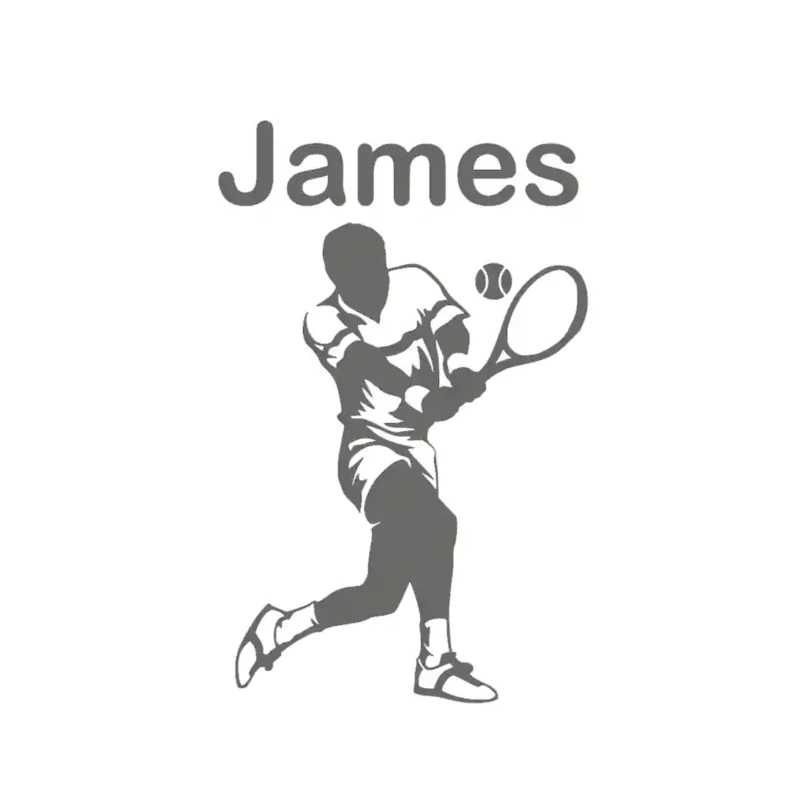 Custom Tennis Wall Stickers Dark Grey | Stickers on Wall