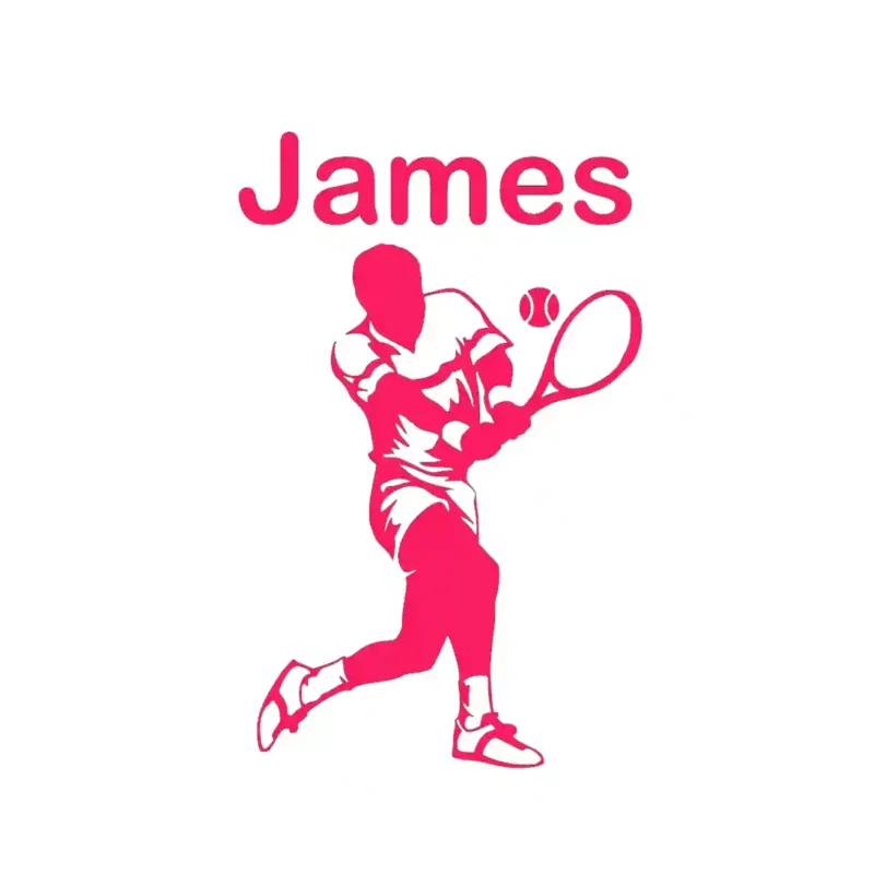 Custom Tennis Wall Stickers Hot Pink | Stickers on Wall
