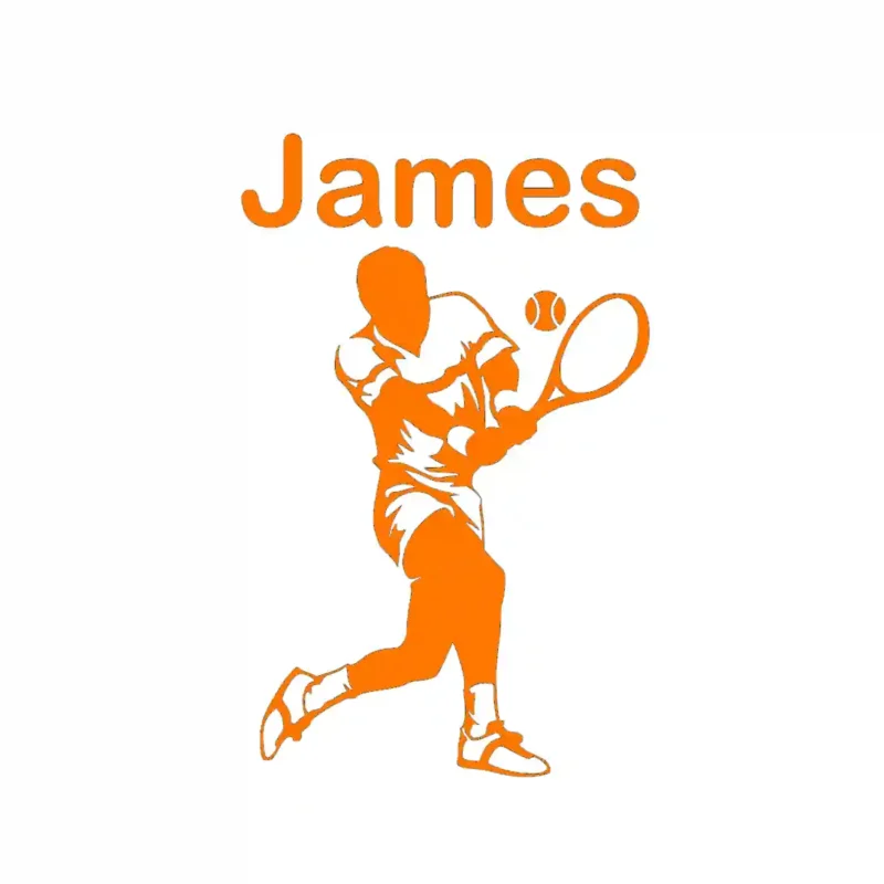 Custom Tennis Wall Stickers Orange | Stickers on Wall