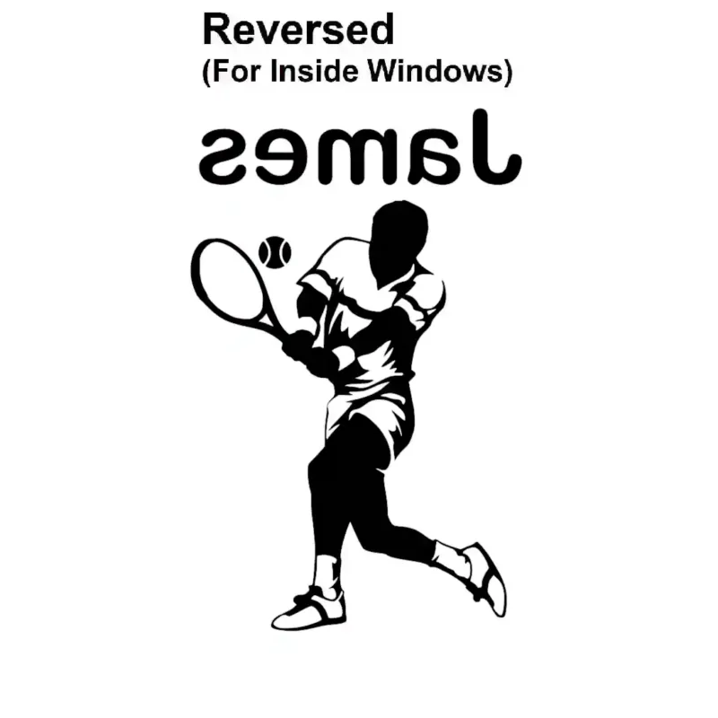 Custom Tennis Wall Stickers Reversed | Stickers on Wall