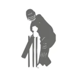 Defensive Batsman Wall Stickers Dark Grey | Stickers on Wall Defensive Batsman Wall Stickers Dark Grey | Stickers on Wall